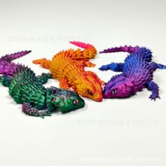 3D印刷シミュレーショントカゲ多関節柔軟可動レーザーグラデーション起爆モデル児童玩具装飾