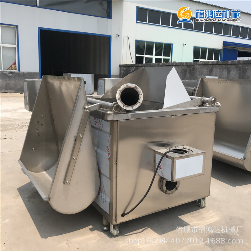 排烟管道配齐的炸鸡爪油炸锅 铁山港烧柴油虎皮凤爪电炸锅