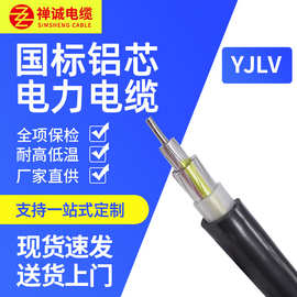 厂家定制ZC-YJLV/YJLV22 1/2/3/4/5芯国标阻燃铝芯电缆线电力电缆