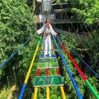 Высотный мост для приключений, стеклянная доска, дорожный трос, подвесной мост, ступенька, шокирующий, без питания, интернет-оборудование для развлечений знаменитостей, живописное место