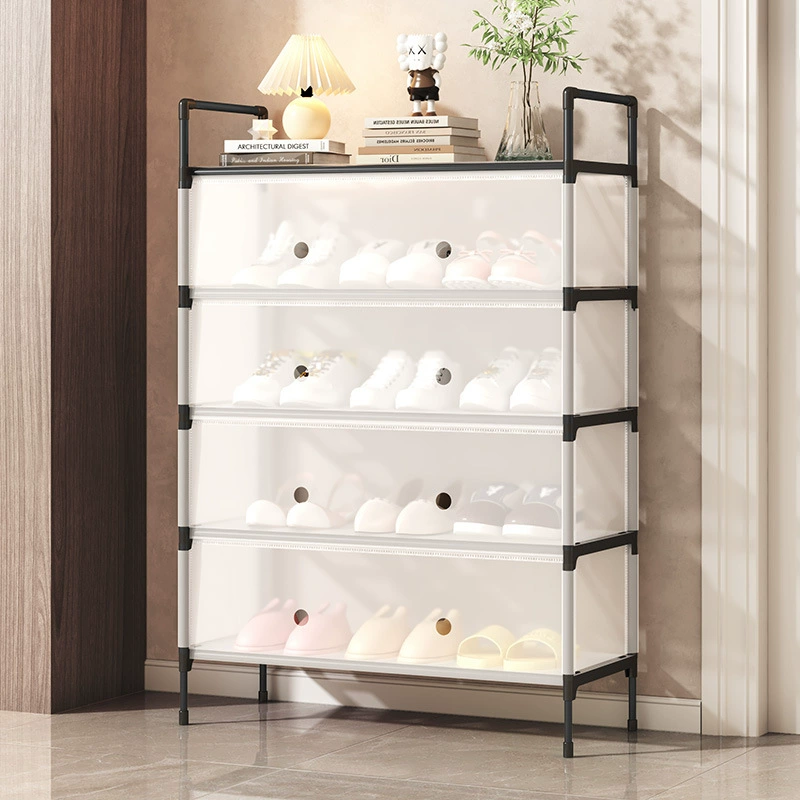 Многослойная сборка пылезащитной стойки для обуви для хранения простой обувной полки