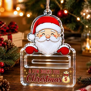 �羳Christmas Crystal Acrylic Money Holder�}�Q���������XͲ
