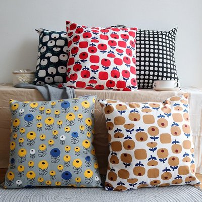 Pillows printing flowers and plants pattern sofa Pillow core pillow case Bedside Cushion