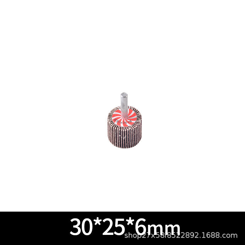 cabeza de molienda de obturación con mango de metal desoxidable pulido tela abrasiva cabeza de molienda de 6MM cilindro impulsor de eje con mango