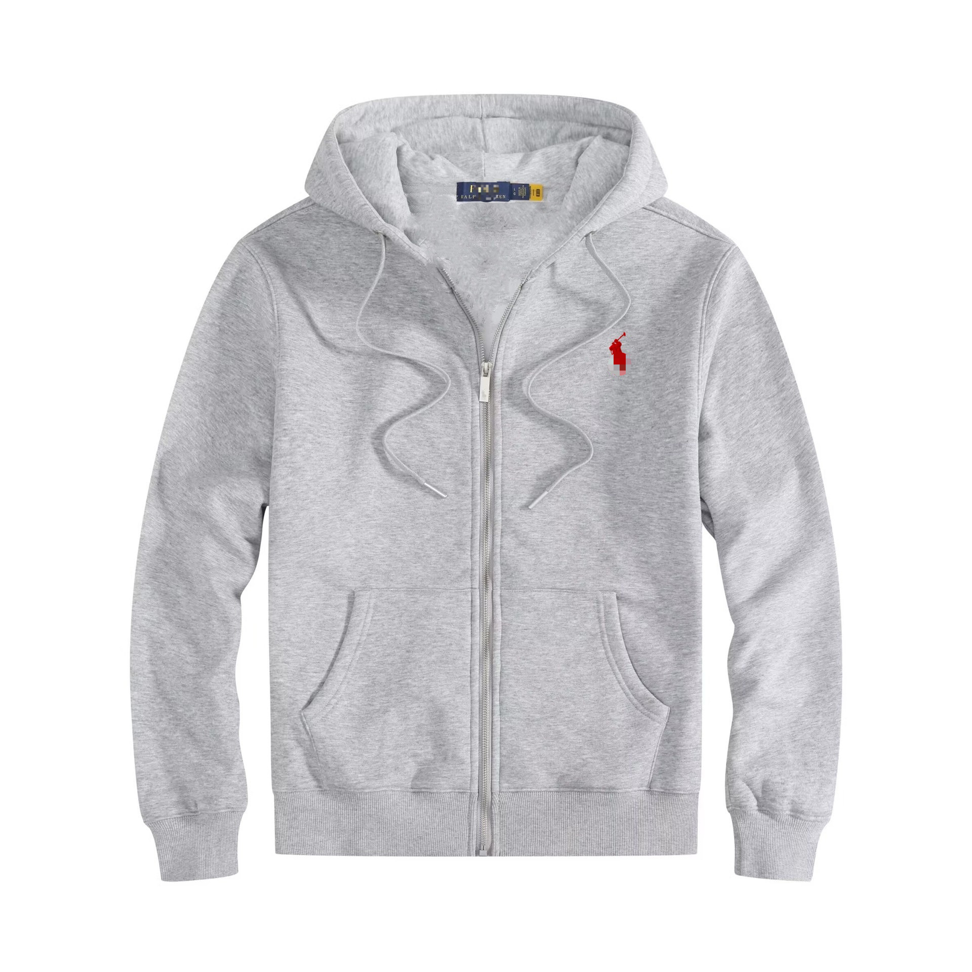 Zipper gray-red label