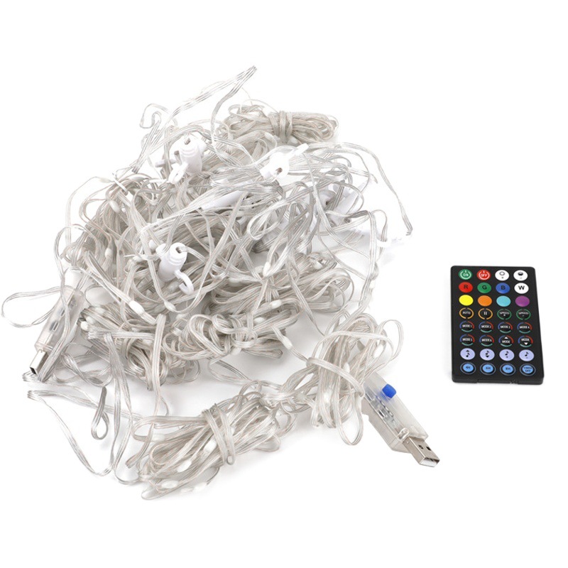 Nueva línea de cuero de luz de color mágico cortina de luz graffiti RGB cadena de luz de navidad cadena de luz bluetooth APP de hadas decoración de la atmósfera de luz