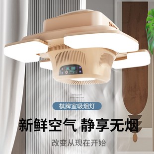 Electric Folding Mahjong Smoking Lamp Straight Outer Row Smoking Machine Lifting Chandelier Chess and Card Room Air Purifier