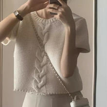 ����chic�ļ��¿�Բ�����ë����֯��Ů��Ƹ��黨�ƶ̿���ͷ����