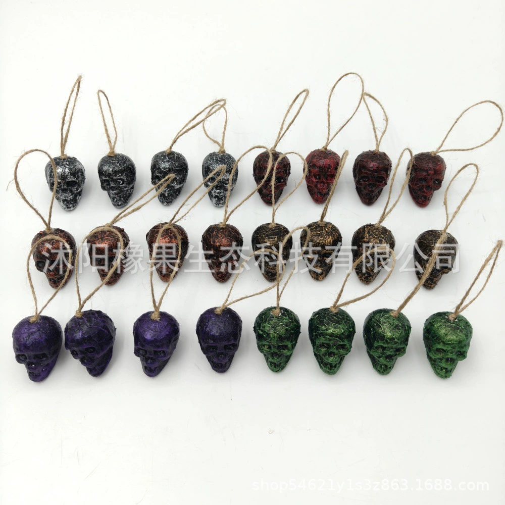 Хэллоуин, фестиваль призраков, тема ужасов 3,6*4,1*4,7 см Голова черепа (6 цветов)