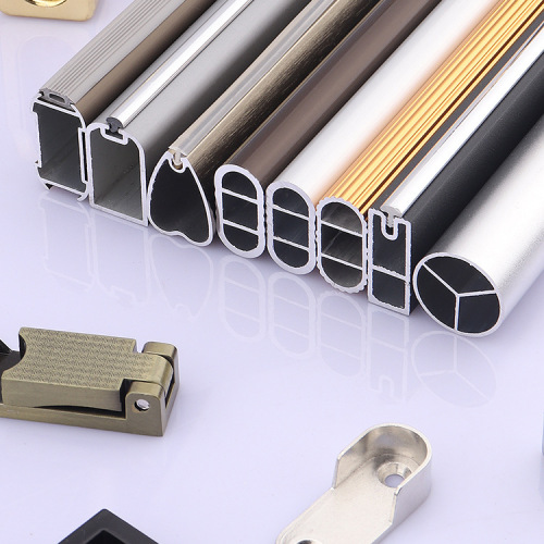 Thickened wardrobe clothes rail holder oval heart-shaped alloy 16 square green ancient clothes holder wardrobe fixed flange seat black