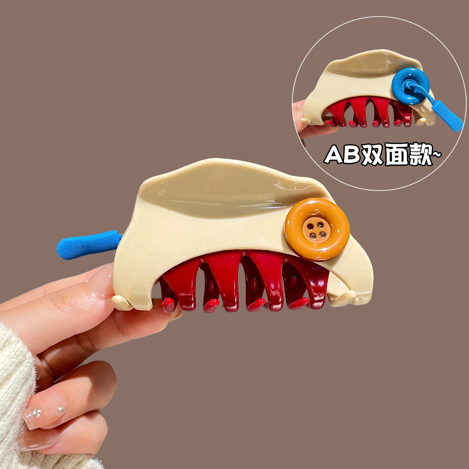 Pinzas para el cabello coreanas exquisitas y de alta gama para mujer, versátiles para peinados recogidos en la parte posterior de la cabeza, pinzas de tiburón, tamaño extragrande para cabello grueso, pinzas de garra, horquillas.