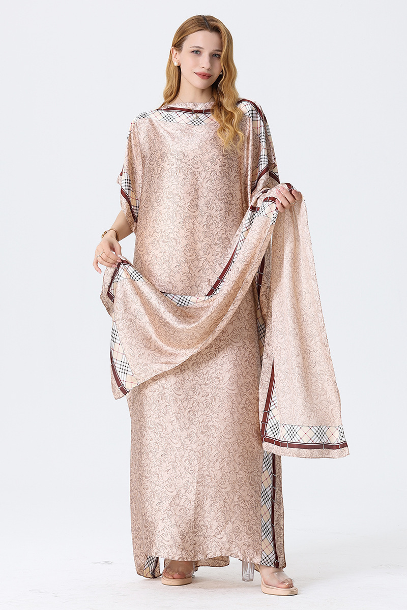 2025 primavera y verano nuevo Amazon venta rápida ropa malaya camisa de arena imitación seda brocado ropa de protección solar de vacaciones de playa