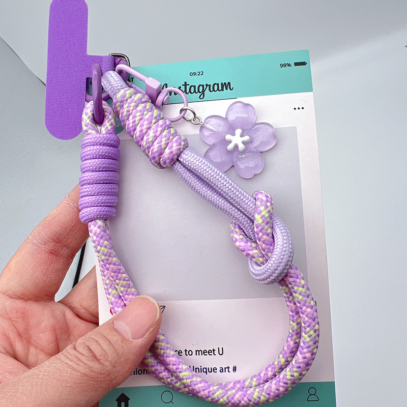 Colorful Versatile Wrist Phone Strap Anti-Drop Anti-Loss Short Universal Clip Phone Chain Dopamine Color Strap