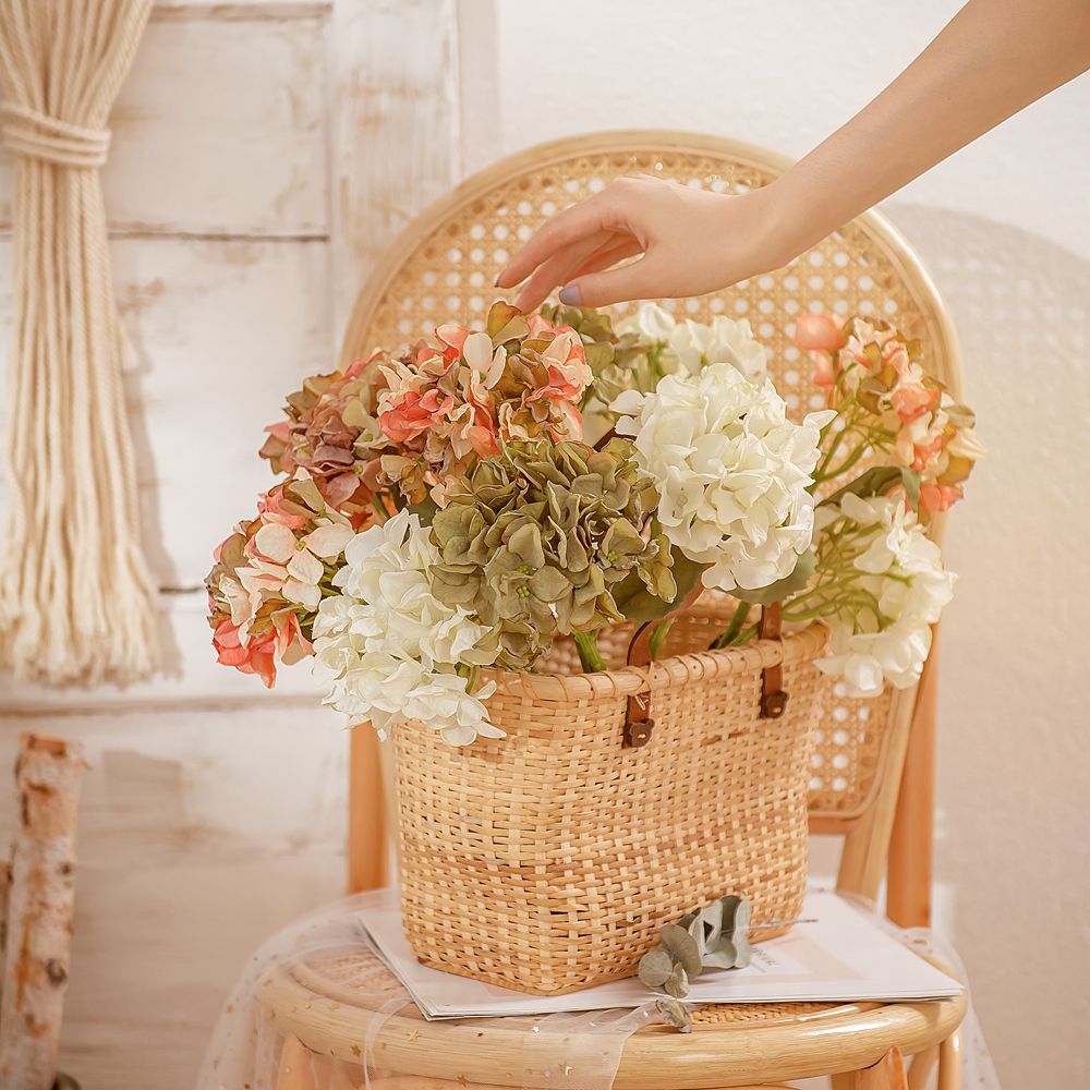 INS跨境籠島繡球仿真花廠家假花綠植物批發婚慶裝飾工藝品YC1022