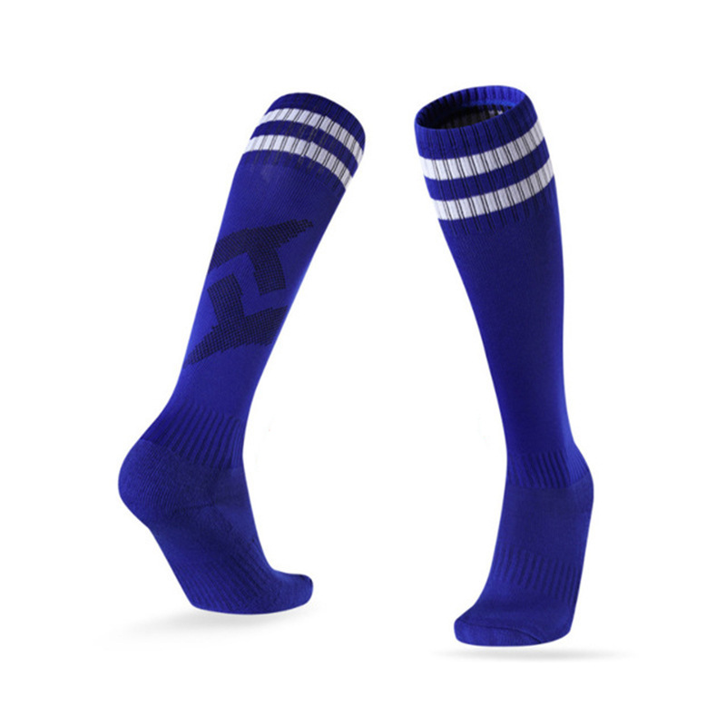 Football Socks, Long Socks, Leg Protectors, Men's and Women's Adult Socks, Over-The-Knee Thickened Towel Bottom Anti-Slip Sports Socks, Multi-Color