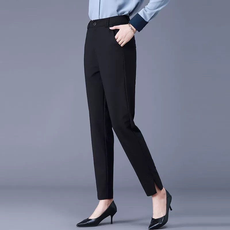 Summer autumn apricot fitted trousers, oversize