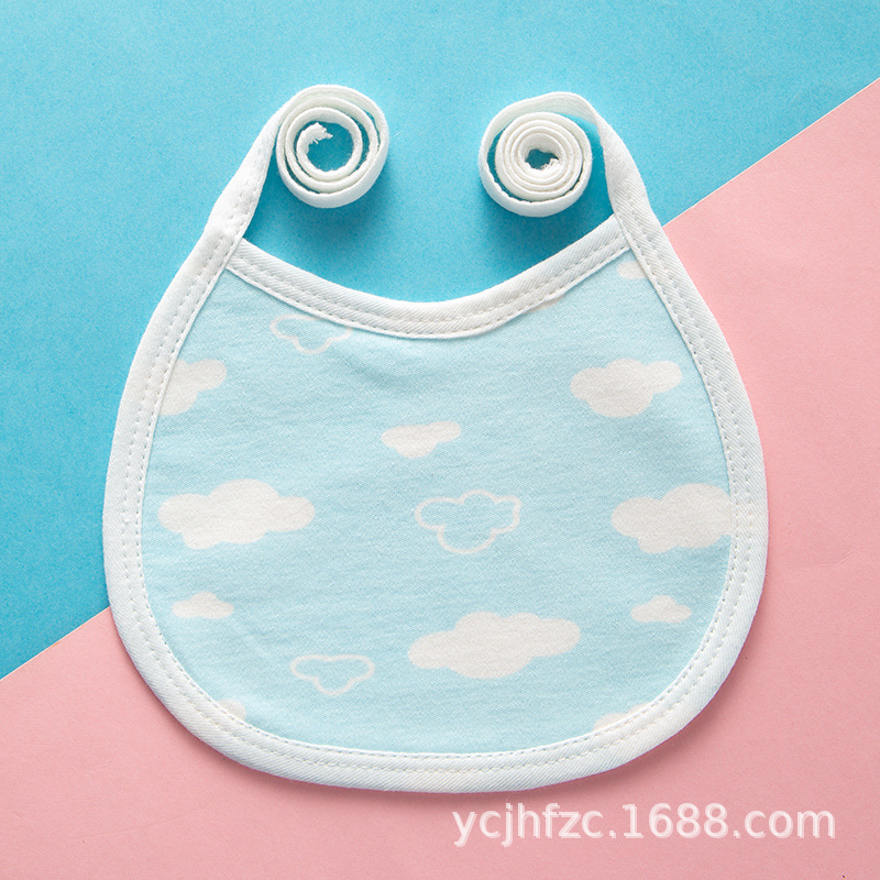 Bebé con cordones a prueba de agua babero recién nacido suministros bebé con cordones bebé babero de algodón