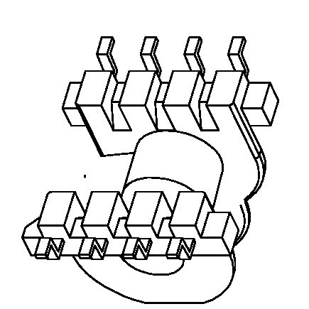 【厂家直销】价格优惠 变压器贴片骨架SMD  EP1001 4+4