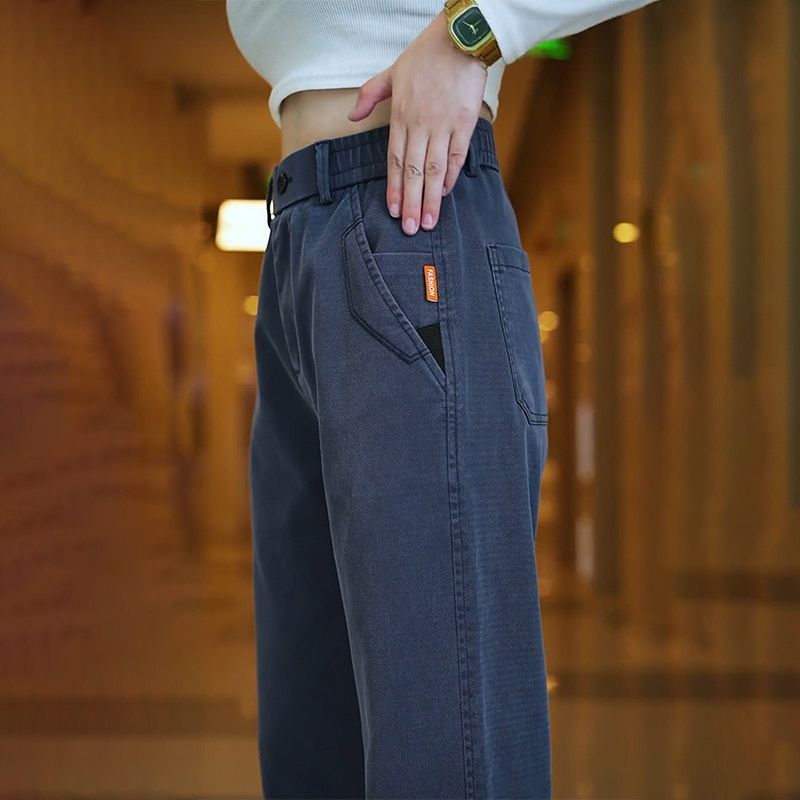 2025 Autumn Slim Straight Pants Anti-Wrinkle Drape Casual Pants Men's Versatile Loose Business Long Trousers Men's Trendy