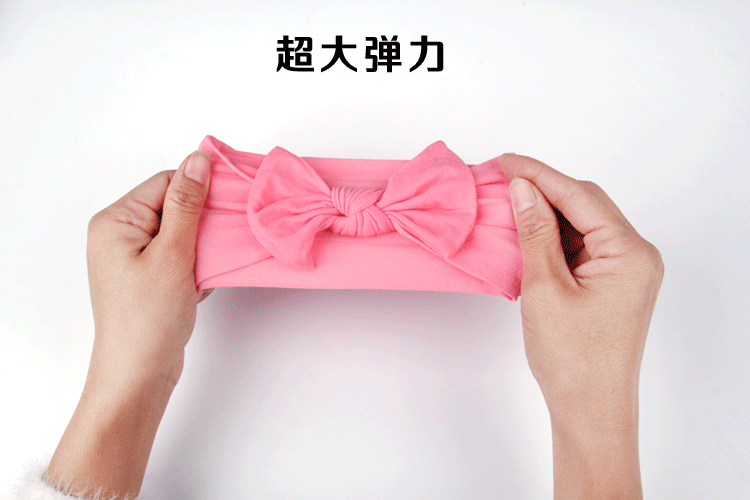 childrens nylon bow solid color elastic knot hairband setpicture21