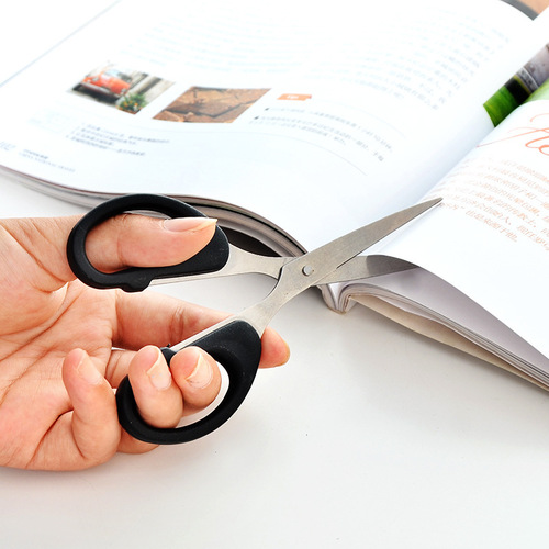 Factory Wholesale Stainless Steel Home Office Stationery Scissors Foreign Trade Children's Scissors Student Handicraft Paper Cutting Scissors