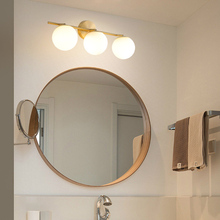 6R轻奢全铜镜前灯浴室卫生间镜柜化妆灯简约现代客厅背景墙壁
