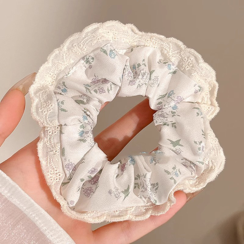 Dulce de alto nivel, anillo de cabello de intestino grueso, cordón de cabello de cola de caballo baja coreana, cordón de cabello grande, delicado, adornamiento de cabello de princesa de alto valor