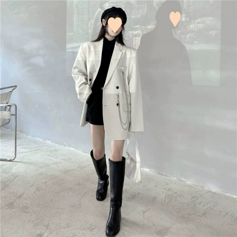 Осенний костюм, костюм, корейский стиль, oversize