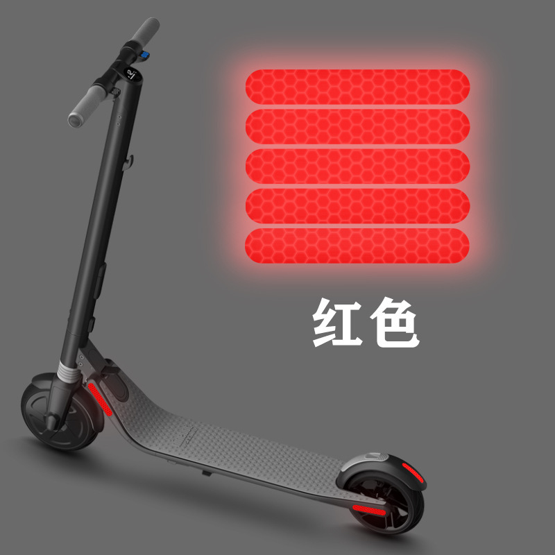 Adecuado para ES1/ES2/ES3/ES4/ES22/ES25 Scooter eléctrico noche advertencia de seguridad pegatinas reflectantes