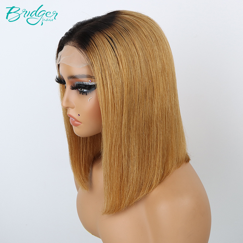4*4 double draw BOB headgear T1B/30 human hair wigs_voghion.com