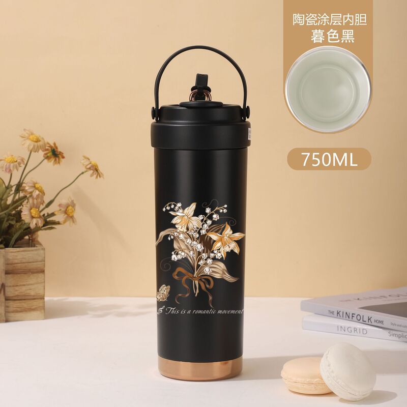 越境大容量双飲陶磁器内胆保温カップ大容量学生携帯車載コーヒーカップ随行コップ|undefined