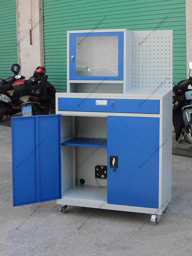 工业PC电脑机柜移动式主机箱柜防盗防尘车间多功能一体款工控机柜