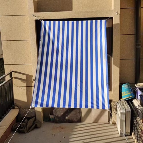 Cross-border Amazon Japan Best Selling Balcony Net Sunshade Net Privacy Net Strip Sunshade Net Color Stripe Sunshade Cloth