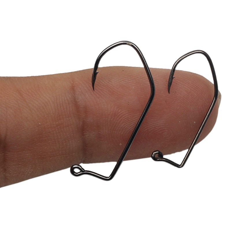 90 градусов V-образный прямоугольный крючок серповидный угловой крючок самодельный свинцовый крючок одинарный крючок JIG Luya Worm Hook Техасский кривошипный рыболовный крючок