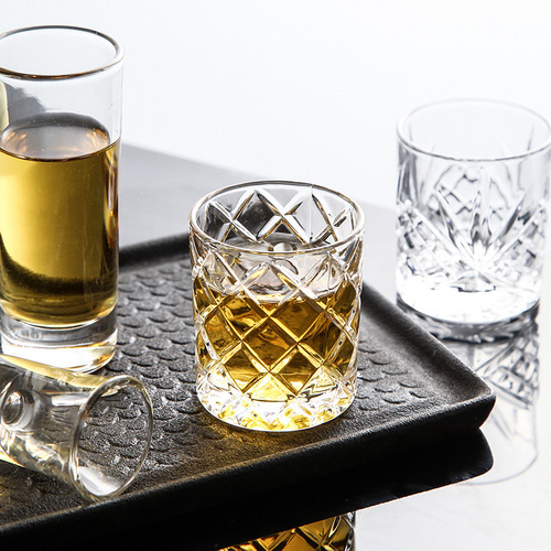 king carved white wine household glass small foreign wine cup 2 or two bullet cups one cup spirits cup
