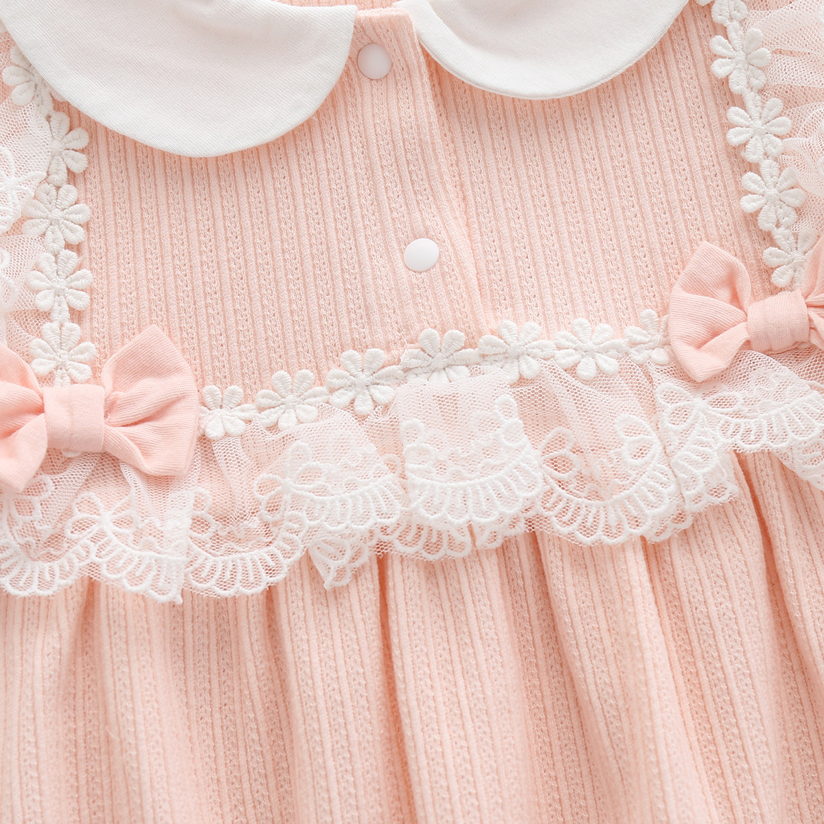 Recién Nacido princesa vaina ropa bebé recién nacido algodón ropa de una sola pieza bebé niña mameluco primavera y otoño fabricante en stock