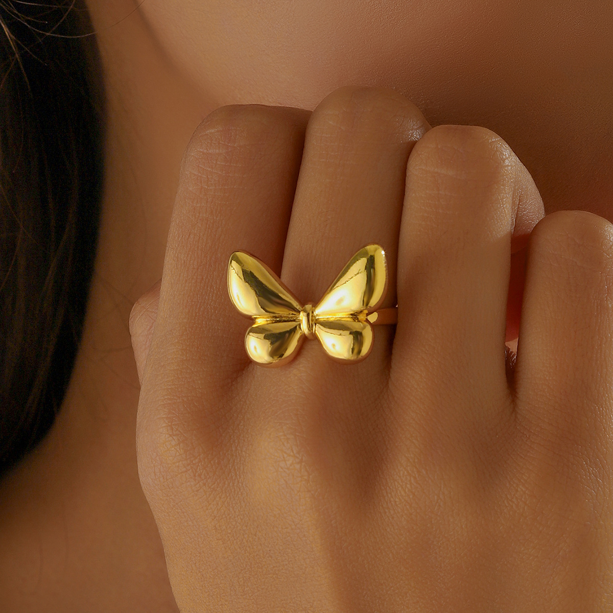 9g Weight Open Rings Classification One Size Ring Size 1 Piece, 1 Set Quantity Holiday, Daily Occasion Copper Material Heart Shape, Flower Pattern All Seasons Season Women's Gender Plating Design Elegant, Lady Style Wholesale Jewelry Elegant Lady Heart Shape Flower Copper Plating Open Rings 11