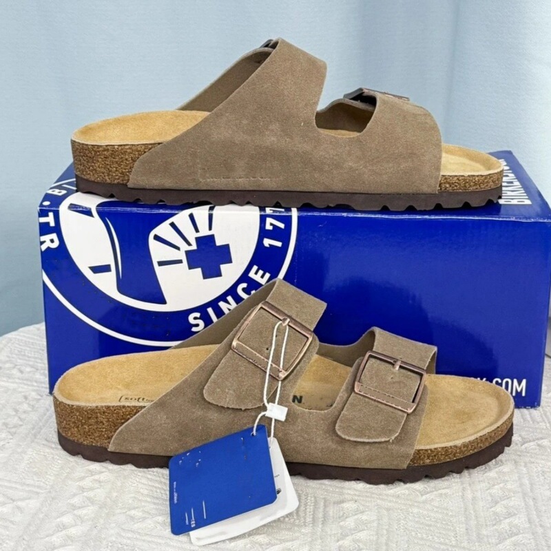 Original 1:1 Birkenstock Two-Strap Sandals Direct from Factory, Birkenstock Sandals for Women, Thick-Soled Slip-On Shoes, Birkenstock Shoes for Men