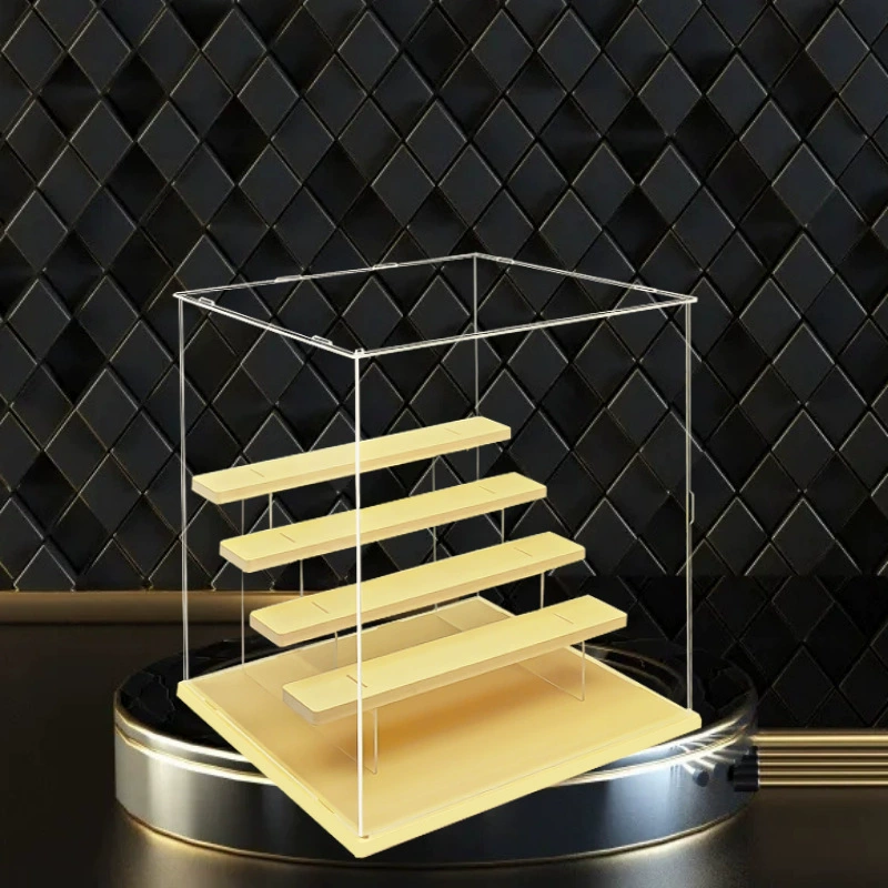 Коробка для демонстрации кукол, лестница, многослойная коробка для хранения, коробка для хранения моделей, маленькие строительные блоки ручной работы, пылезащитный шкаф-витрина