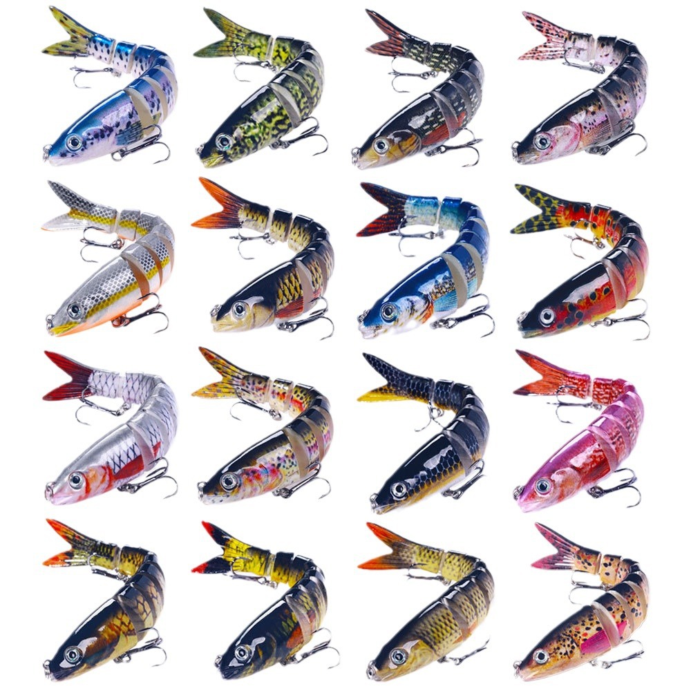 Nuevo Luya cebo multi-Sección de pescado 16 colores 13cm 18g biónico multi-Sección de cebo duro Comercio exterior Luya pesca cebo falso