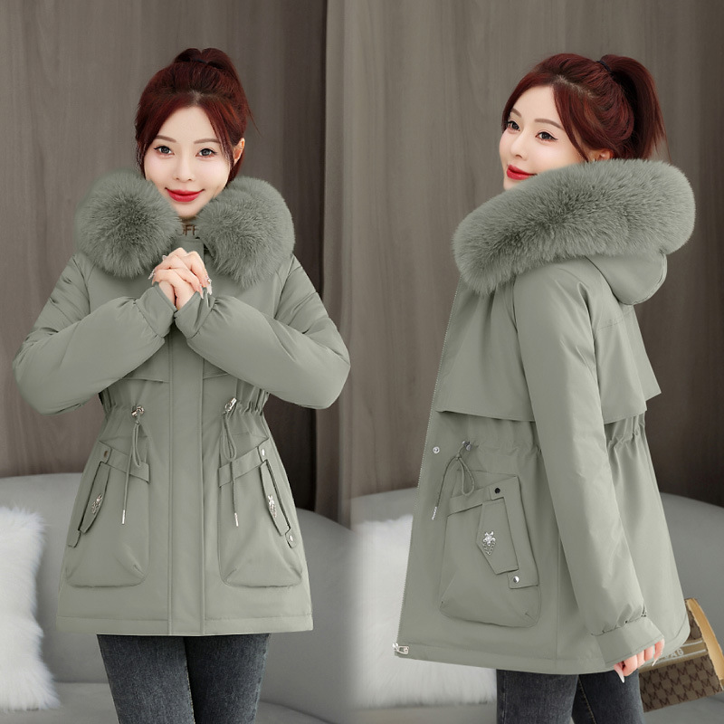 Comercio exterior adición de invierno 2025 nuevo estilo de superando la ropa de algodón de mujer versión corta de la chaqueta de algodón suelta image 3