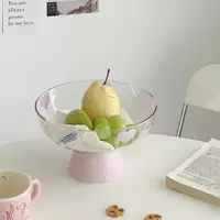 Розовая тарелка для фруктов в форме сердца, креативная домашняя тарелка для гостиной, журнальный столик, пластиковая тарелка для хранения фруктов, закусок, с поддоном для сушки