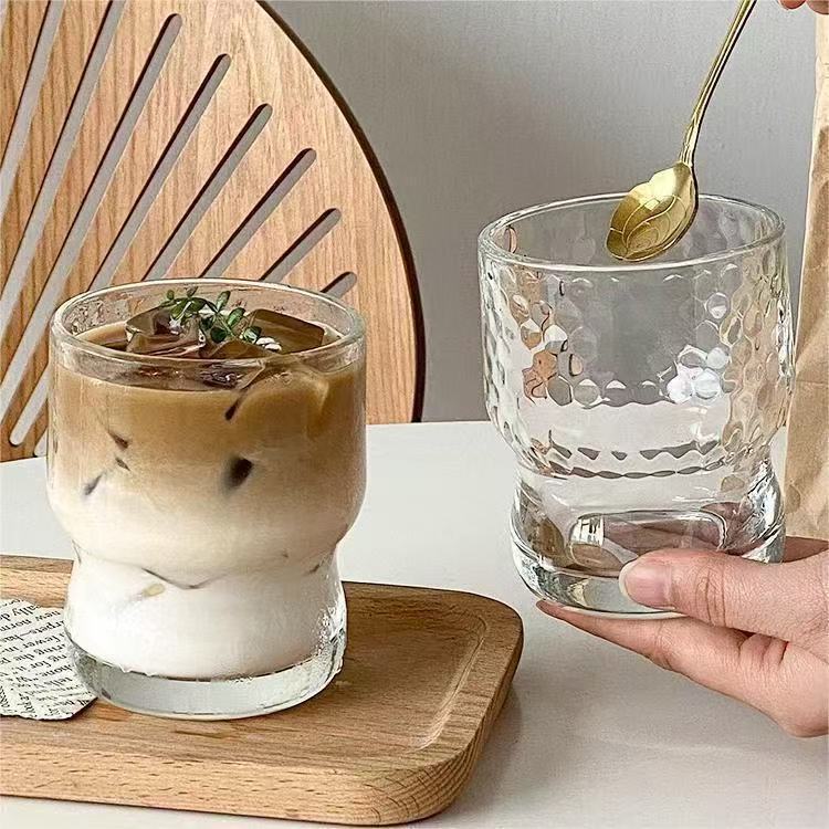 インスタイルシンプルなガラス家庭用クリエイティブニッチ透明飲料朝食ミルクカップ水出しコーヒーカップ|undefined