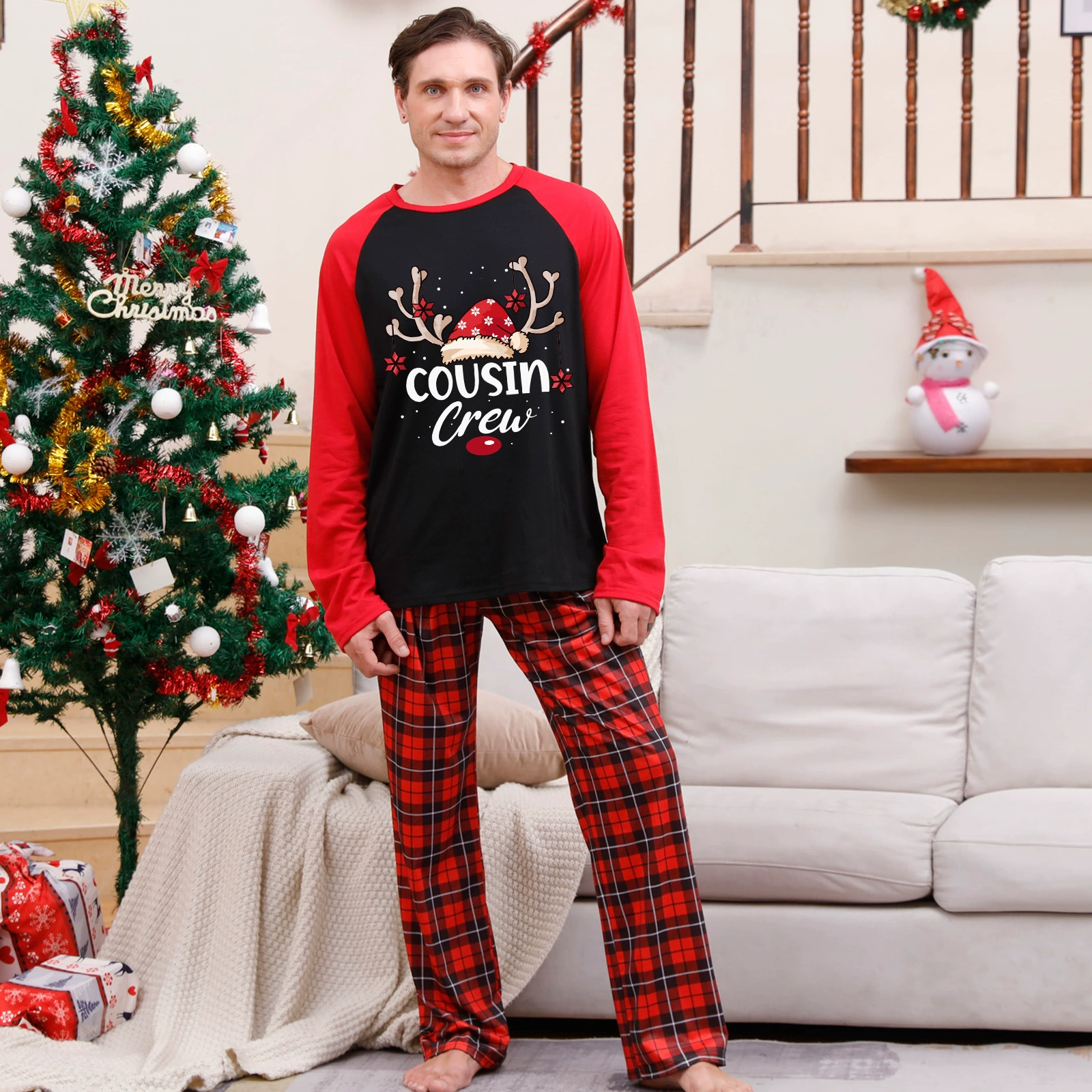 Christmas pijama, set, long-sleeve, family style, European style