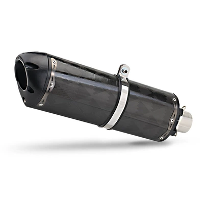 250Sr Tbr Racing Series — Motorcycle exhaust pipe - long-oblique-three-leaf-pattern