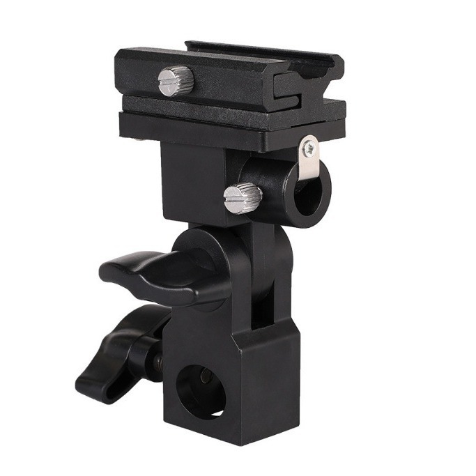 B型闪光灯座  闪光灯支架  可装摄影伞 金属卡槽