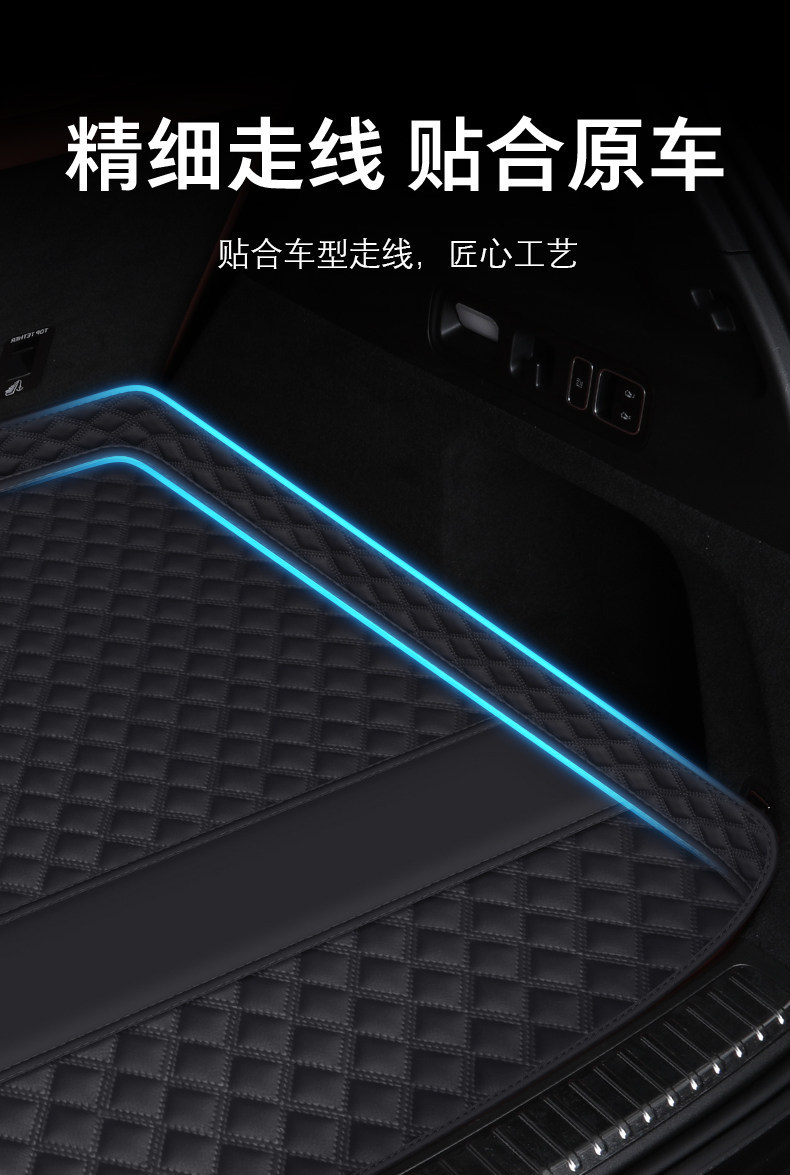26 Models of Land Rover Defender, Evoque, Discovery 4/5, Range Rover Sport, Discovery Sport, and Freelander Trunk Mats, Full Coverage Trunk Mats