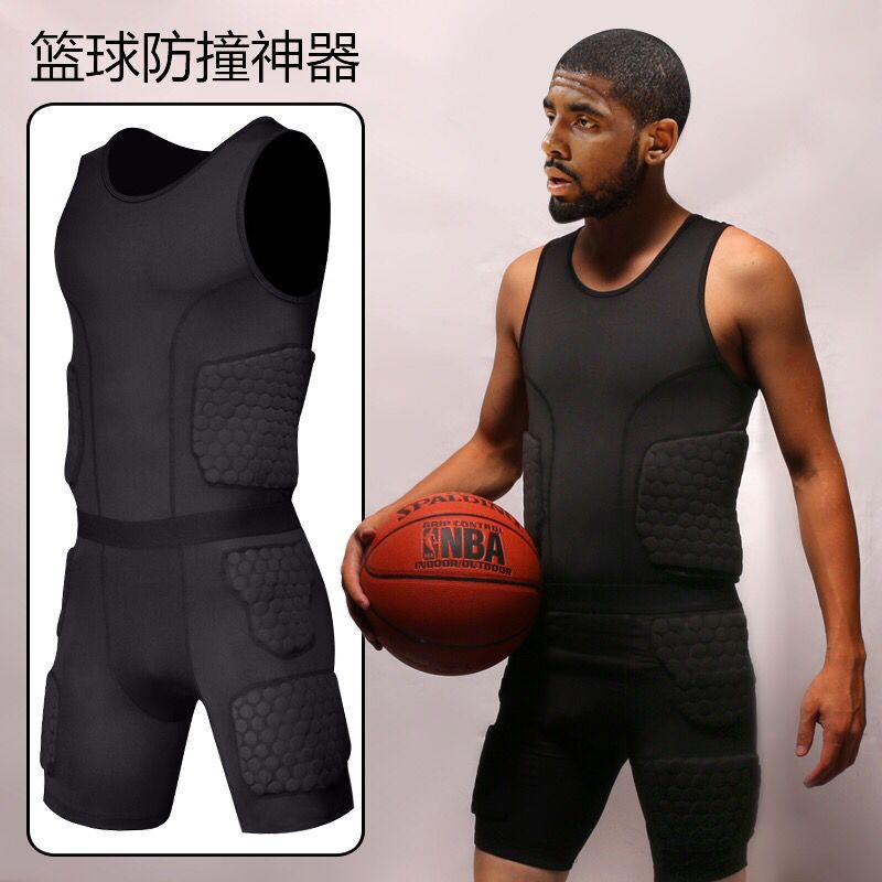 PRO Honeycomb Anti-collision Clothing Short Sleeve Inner Wear Pad Tight Clothing Basketball Protective Vest Shorts Football Armor Clothing