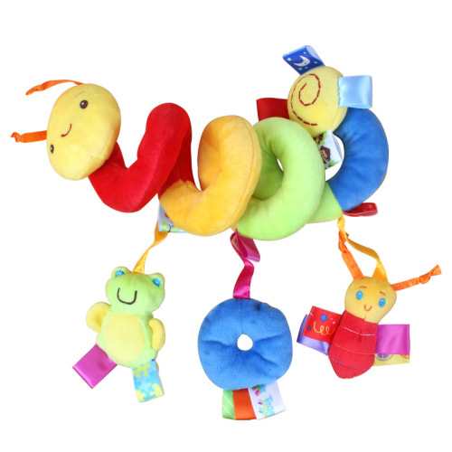 Cartoon Colorful Bee Bed Shaker Rattle Baby Bed Hanging Plush Toy 