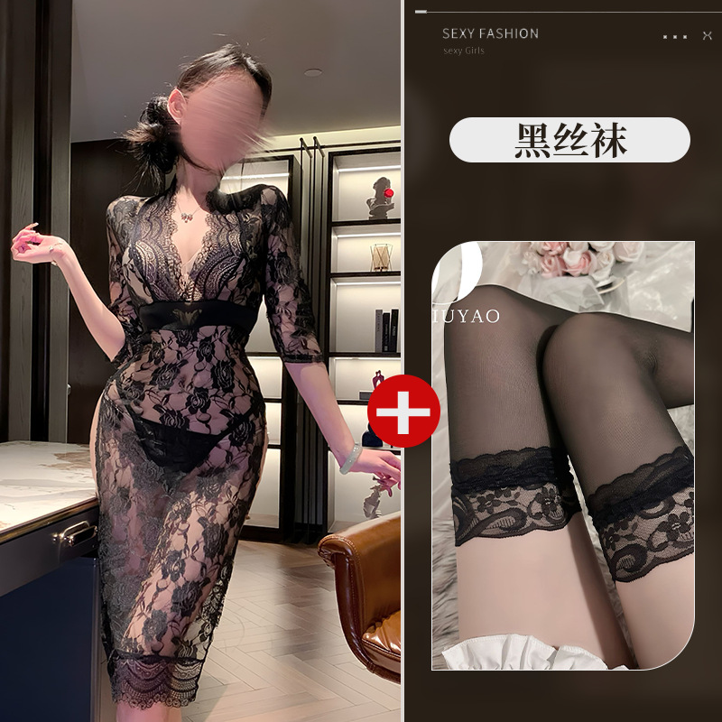 블랙 + 블랙 스타킹